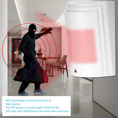 Wide-Angle Wired PIR Motion Sensor for Home Security Alarm Systems