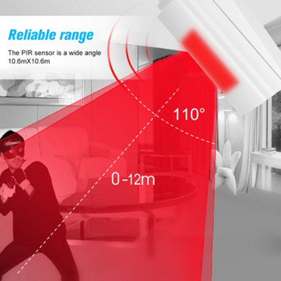Wide-Angle Wired PIR Motion Sensor for Home Security Alarm Systems