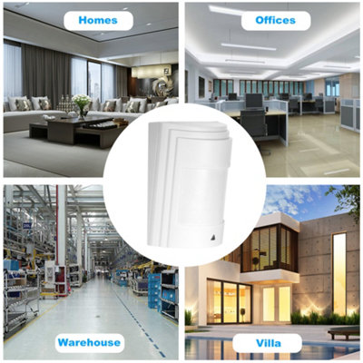 Wide-Angle Wired PIR Motion Sensor for Home Security Alarm Systems