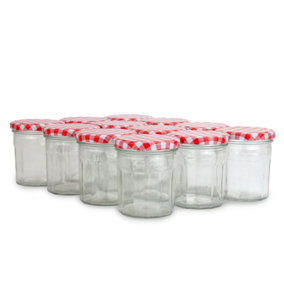 Wide Mouth Glass Jam Jars - Set of 12