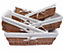 Wider SHALLOW Wicker Storage Basket Hamper Basket Pine,Large 44.5 x 30.5 x 14 cm