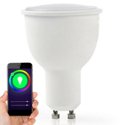 WIFI COLOUR CHANGING LED LIGHT BULB 4.5W GU10 FULL RGB SMART DIMMABLE LAMP