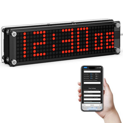 WiFi LED Clock with NTP Customizable Modes Manual Synchronization ...