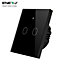 Wifi Smart 2 Gang Touch Switch, No Neutral Needed, Black Body