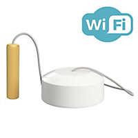 WIFI Smart pull cord dimmer switch - White/Gold Pull