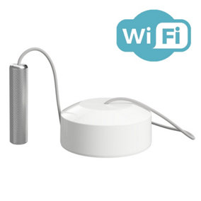 WIFI Smart pull cord dimmer switch - White/Silver Pull