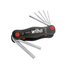 Wiha 23037 PocketStar Hex Key Set, 7 Piece (1.5-6mm) WHA23037