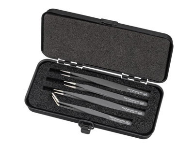 Wiha 32349 Professional ESD SMD Tweezer Set, 4 Piece WHA32349