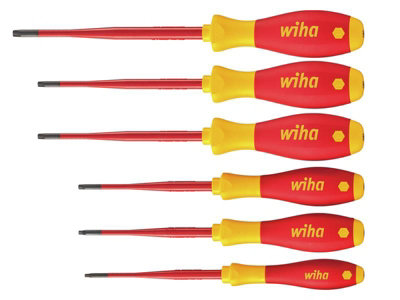 Wiha 41245 SoftFinish electric slimFix TX/TR Screwdriver Set 6 Piece WHA41245