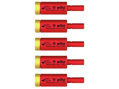 Wiha 41479 electric easyTorque Adapter Set, 5 Piece WHA41479