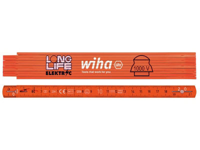 Wiha 42068 Longlife Electrician's Folding Ruler 2m WHA42068 | DIY at B&Q