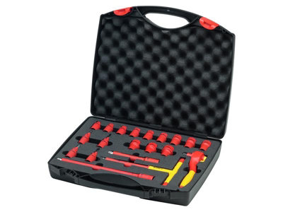 Wiha 43023 Insulated 3/8in Ratchet Wrench Set, 21 Piece (inc. Case) WHA43023