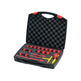 Wiha 43023 Insulated 3/8in Ratchet Wrench Set, 21 Piece (inc. Case) WHA43023