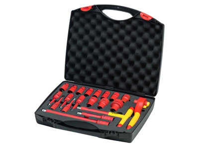 Wiha 43024 Insulated 1/2in Ratchet Wrench Set, 21 Piece (inc. Case) WHA43024