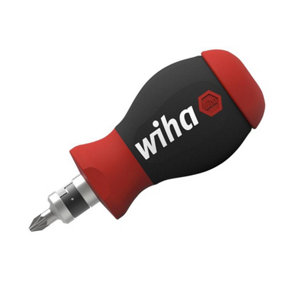 Wiha 43613 Magnetic SoftFinish Stubby Screwdriver with Bit Magazine WHA43613