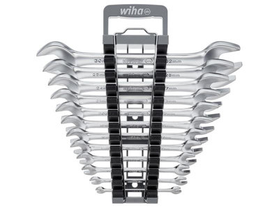 Wiha 44753 Double Open-End Spanner Set, 12 Piece WHA44753