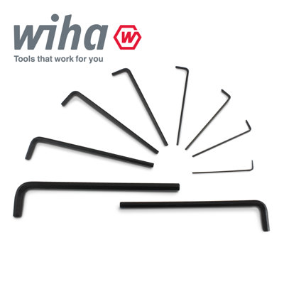 Wiha Allen Key Hex Key 9pc Set Metric Long L keys Hexagon 5 Years WARRANTY 06386