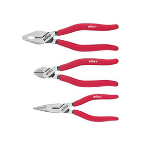 Wiha Combination Plier Set 3pcs Needle Nose Pliers Diagonal Cutter 26850