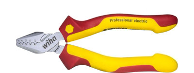 Wiha Electricians Pliers Cutters VDE Industrial Professional Snips Grippers 35861 - 145mm Crimping Pliers