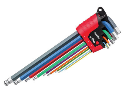 Wiha ErgoStar 9-Piece Colour Hex Ball End L-Key Set with MagicRing