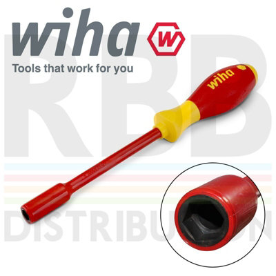 Wiha Hex Driver Screwdriver 1000v VDE Electrician 8mm SoftFinish Grip 00859
