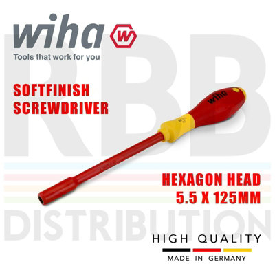 Wiha Hexagon Screwdriver Nut Driver 5pcs VDE Electrician 5.5mm To 13mm 29466 - 4