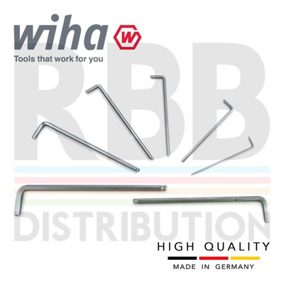 Wiha L key Allen Key Hex Ball End 7pc 1.5mm To 10mm Key With Holder 01416