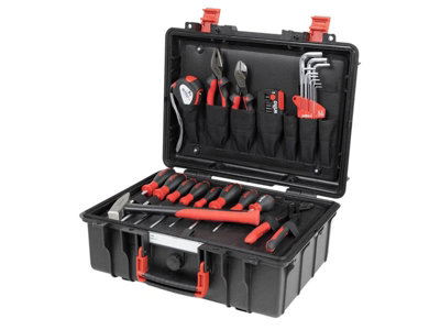 Wiha L Mechanic Basic Tool Set - 38 Piece Complete Toolkit with Case for Professionals