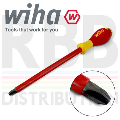 Wiha Phillips Screwdriver PH4 200mm 1000v VDE Electrician SoftFinish Grip 00850