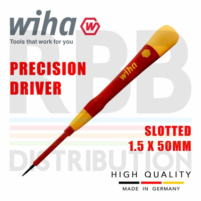 Wiha Picofinish Screwdrivers Electricians VDE Slotted & Phillips Micro Precision 42374 Slotted 1.5mm