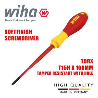 Wiha Screwdriver Torx Security Tamper Resistant 6pcs Electrician SlimFix 41245 - 3