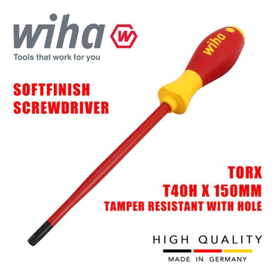 Wiha Screwdriver Torx Security Tamper Resistant 6pcs Electrician SlimFix 41245 - 7