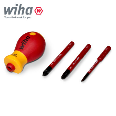 Wiha SlimBit Screwdriver Phillips Slotted Plusminus With Holder 1000v VDE 41230