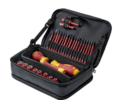 Wiha SlimBits Screwdriver Mixed 32pcs Multi functional Bag VDE Electrician 43465