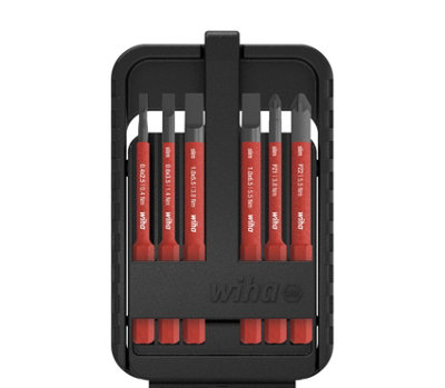 Wiha SlimBits Slotted Pozidrive Screwdriver Mixed Set 6pcs VDE Electrician 43157