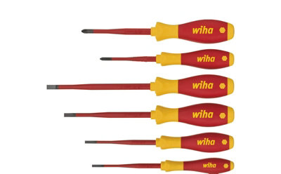 Wiha Slotted Phillips Screwdriver Set 6pcs SlimFix 1000v VDE Electrician 35389 - 3