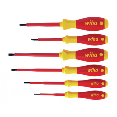 Wiha Softfinish Electric Sl/pz Screwdriver Set, 6 Piece Multi Colour ...