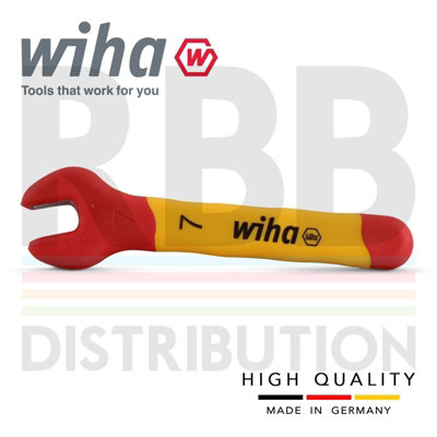 Wiha Spanner Wrench 7mm VDE Electricians Single Insulated Open End 43027