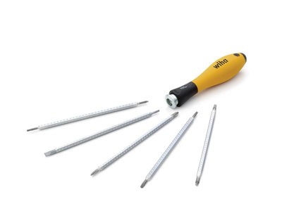 Wiha SYSTEM 4 SoftFinish ESD 12-Piece Interchangeable Screwdriver Set for Electronics