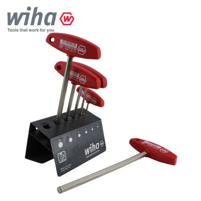 Wiha T Handle Hex Allen Key Magic Ring With Bench Stand L Key Metric 6pc 22096