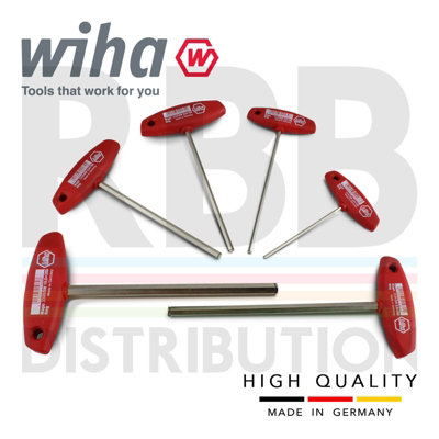 Wiha T Handle Hex Allen Key Magic Ring With Bench Stand L Key Metric 6pc 22096