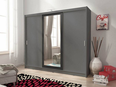 Grey matt clearance wardrobe