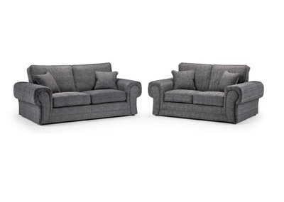 Wilcot Lisbon Fabric 3+ 2 seater Sofa Set Grey