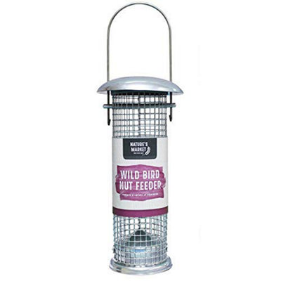 Wild Bird Deluxe Nut Feeders - Small Mounted Station Bird Feeder Stainless Steel