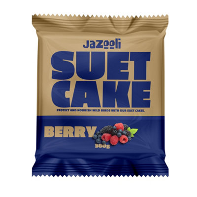 Wild Bird Feed Feeder Food Suet Cake Block Ball Fat Seeds Berry Flavoured 300g DIY at B&Q