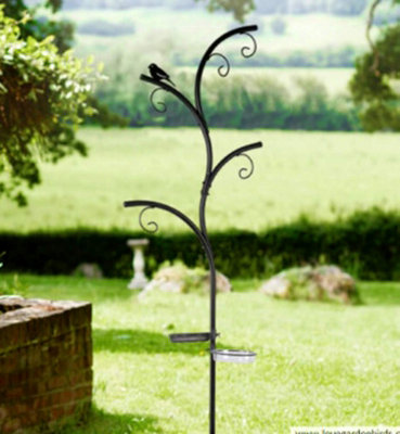 Wild Bird Feeder Station Stylish Tree Look Hanging Bird Feeders with Many Hooks and Branches