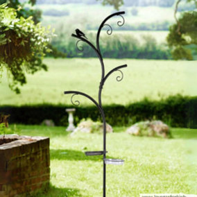 Wild Bird Feeder Station Stylish Tree Look Hanging Bird Feeders with Many Hooks and Branches