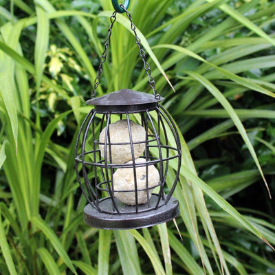 Wild Bird Hanging Lantern Fat Ball Feeder