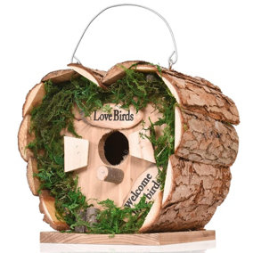 Wild Birdhouse Wooden Hanging Nest Box