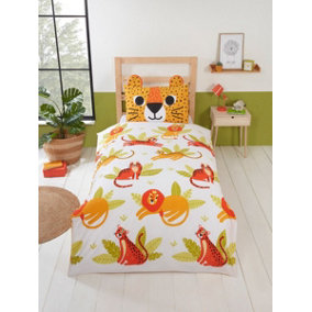 Wild Cats Single Duvet Cover and Pillowcase Set